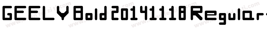 GEELY Bold 20141118 Regular字体转换